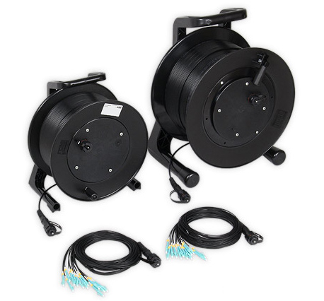 Mobile fiber optic cable reel